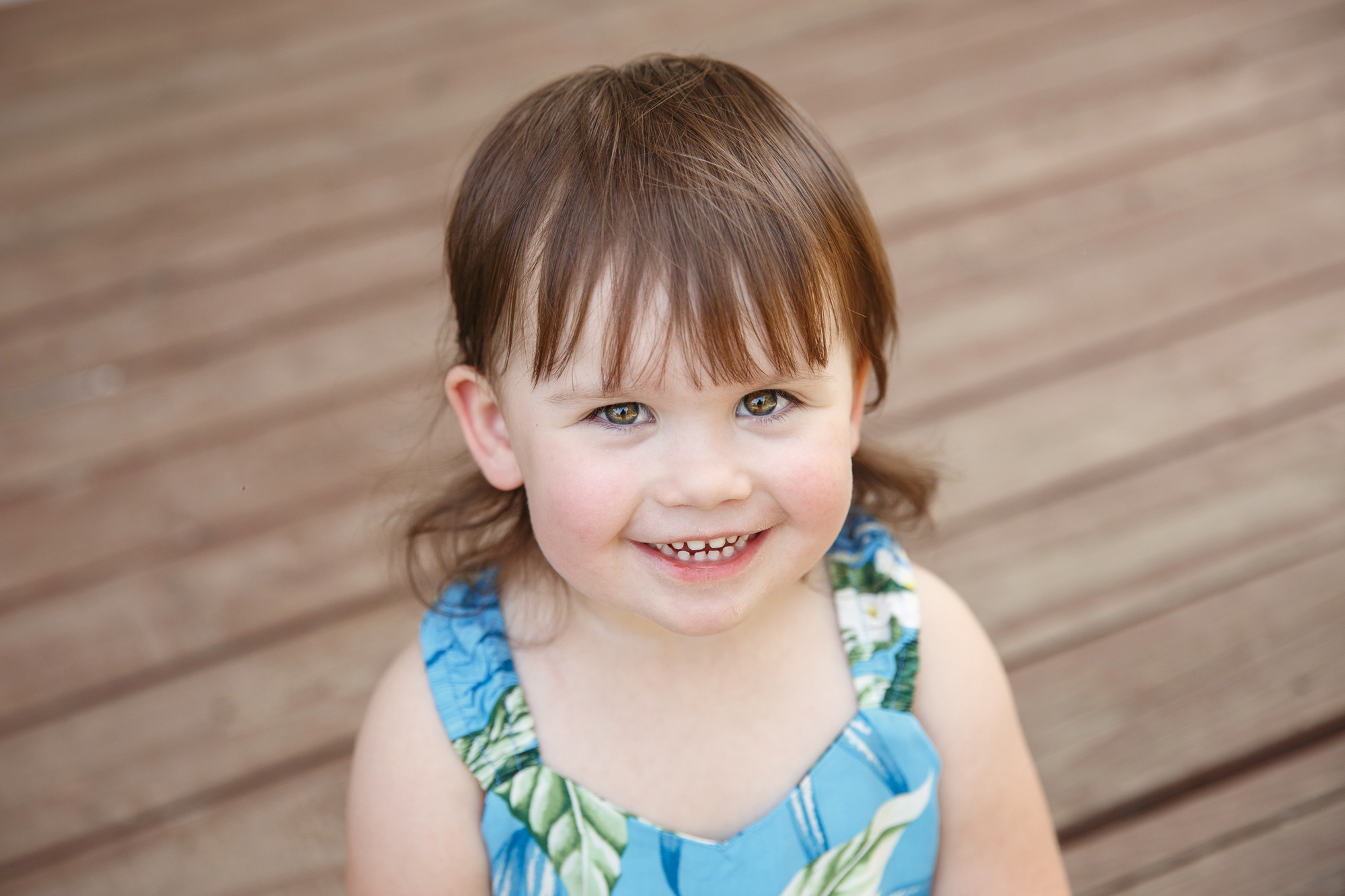Close up of Toddler girl with bangs
