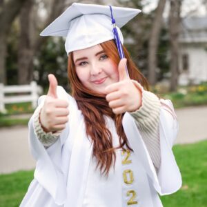 Cap and gown picture of high school senior
